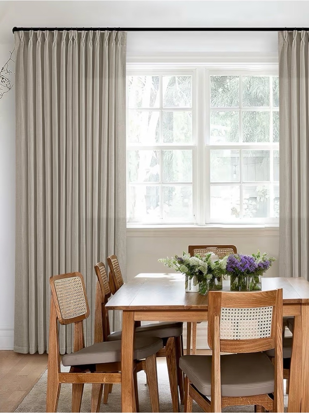 Burlywood birch light filtering curtains
40”w 84”L